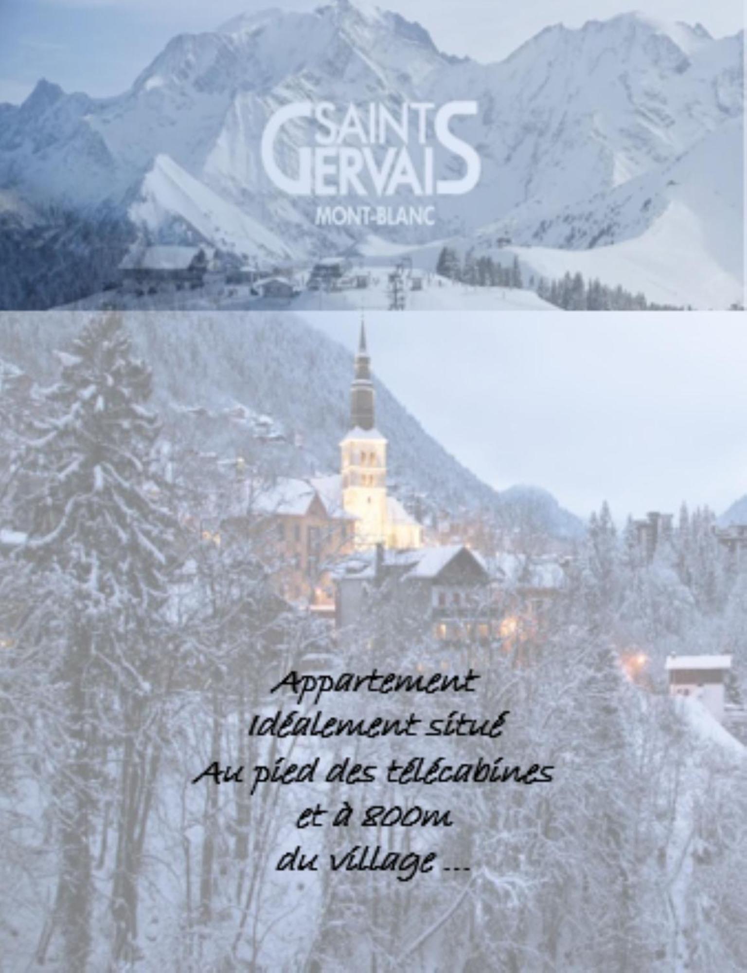 Appartement T2+Cabine Independante Au Depart Des Telecabines Saint-Gervais/Bettex/Mont D'Arbois Екстер'єр фото